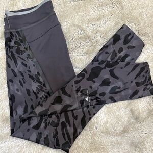 Adidas by Stella McCartney Gray and Black Animal Print Leggings